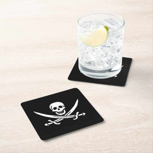Pirate Paper Coasters Kartonnen Onderzetters (Insitu)