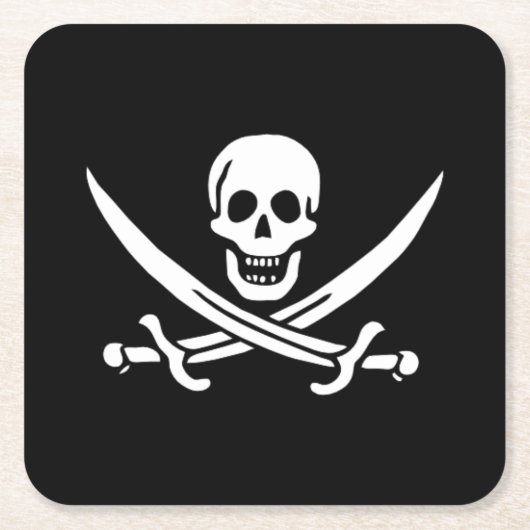 Pirate Paper Coasters Kartonnen Onderzetters (Voorkant)
