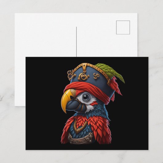 Pirate Parrot Briefkaart (Voorkant / Achterkant)