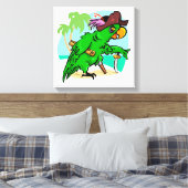 Pirate Parrot Canvas Afdruk (Insitu (Slaapkamer))
