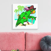 Pirate Parrot Canvas Afdruk (Insitu (Woonkamer))
