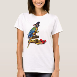 Pirate Parrot Maccaw Halloween Carribean Colorful T-shirt