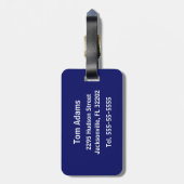 Pirate Parrot Nautical Gepersonaliseerd Bagagelabel (Achterkant verticaal)