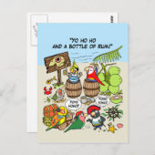Pirate parrots briefkaart (Voorkant / Achterkant)