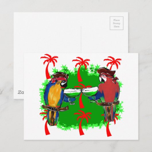 PIRATE PARROTS BRIEFKAART (Voorkant / Achterkant)