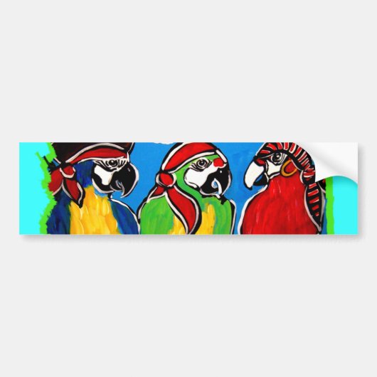 PIRATE PARROTS BUMPERSTICKER (Voorkant)