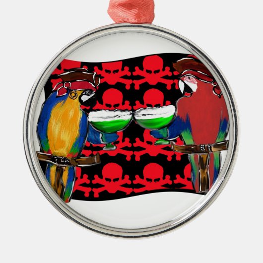 Pirate Parrots Metalen Ornament (Voorkant)