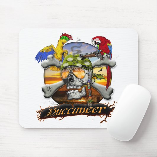 Pirate Parrots Skull en Cross Botten Muismat (Met muis)