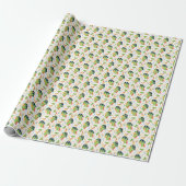 Pirate Parrots Wrapping Paper Cadeaupapier (Uitgerold)