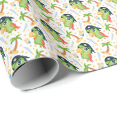 Pirate Parrots Wrapping Paper Cadeaupapier (Rol Hoek)