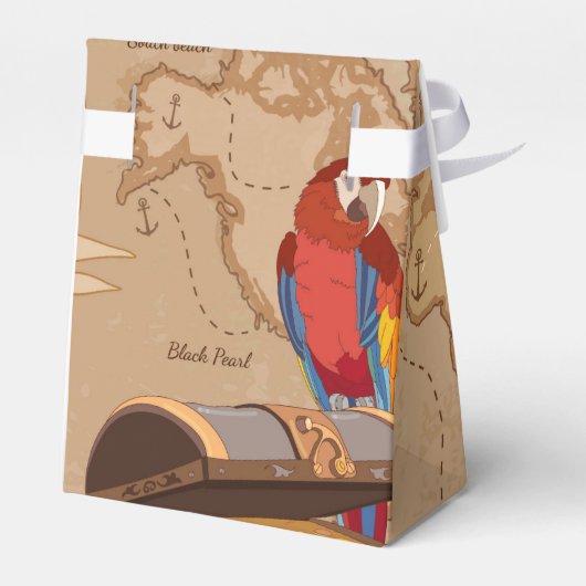 Pirate partij gunst tassen - bedankdoosjes (Achterkant)