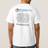 Pirate Party Australia Basic T-Shirt (Achterkant)
