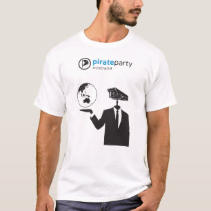 Pirate Party Australië : Wereldwijde surveillance T-shirt