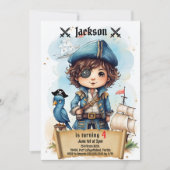Pirate Party Birthday Invitation Kaart (Voorkant)