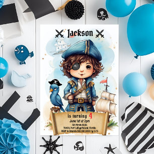 Pirate Party Birthday Invitation Kaart