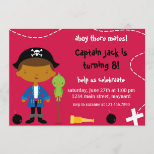 Pirate Party Birthday Invitation Kaart