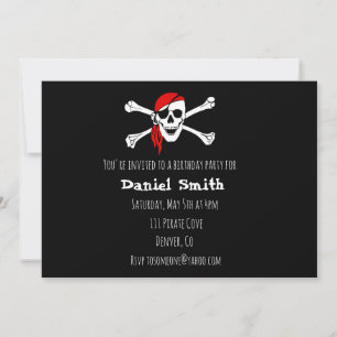 Pirate Party Botten Kraam Verjaardagsuitnodiging Kaart