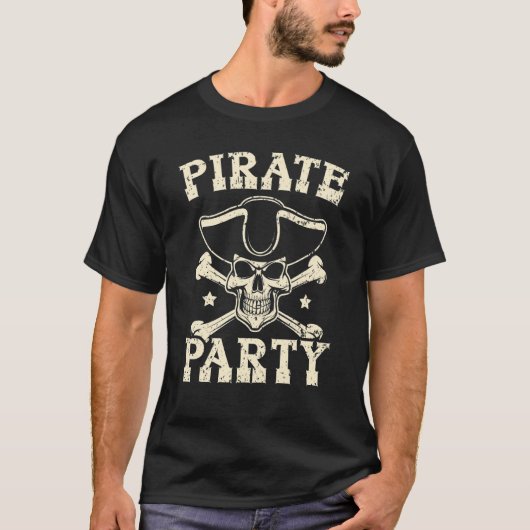 Pirate Party Caribbean Buccaneer Pirate T-shirt (Voorkant)