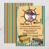 Pirate Party fotouitnodiging Kaart (Voorkant / Achterkant)