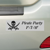 Pirate Party - FTW Bumpersticker (Op auto)
