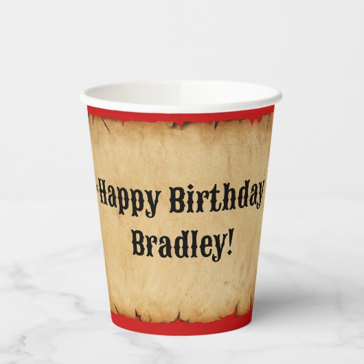 Pirate Party gepersonaliseerde papieren beker (Links)