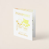 Pirate Party Gold Foil Passport Folie Kaarten (Voorkant)