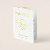 Pirate Party Gold Foil Passport Folie Kaarten (Voorkant)
