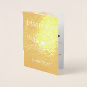 Pirate Party Gold Foil Passport Folie Kaarten (Voorkant)
