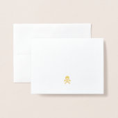 Pirate Party Gold Foil Skull Stripe Folie Kaarten (Met envelop)