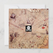 Pirate Party Invitation Kaart (Achterkant)