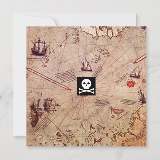 Pirate Party Invitation Kaart (Achterkant)