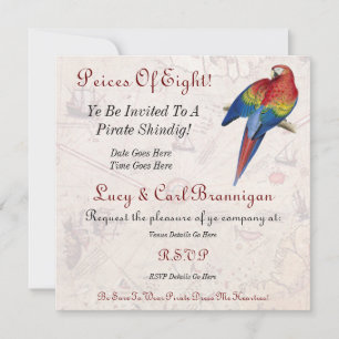 Pirate Party Invitation Kaart