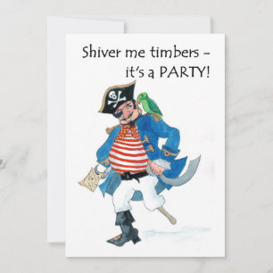 Pirate Party Invitation Kaart