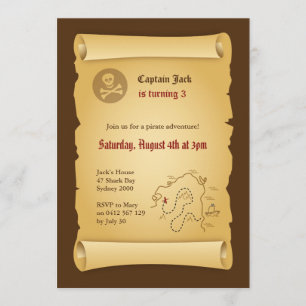 Pirate Party Invitation Kaart