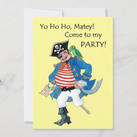 Pirate Party Invitation Kaart (Voorkant)