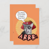 Pirate Party Invitation Kaart (Voorkant / Achterkant)
