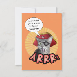 Pirate Party Invitation Kaart