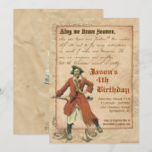 Pirate Party Invitation Kaart (Voorkant / Achterkant)