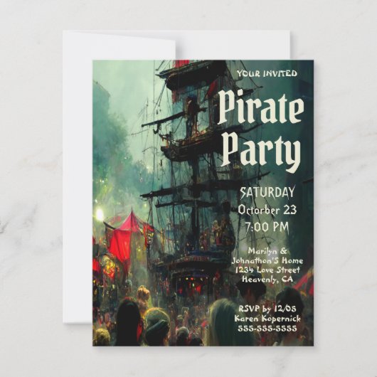 Pirate Party Kaart (Voorkant)