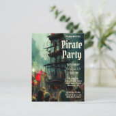Pirate Party Kaart (Staand voorkant)