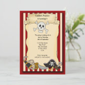 Pirate Party nodigt uit Kaart (Staand voorkant)