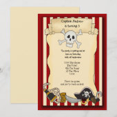 Pirate Party nodigt uit Kaart (Voorkant / Achterkant)
