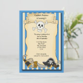 Pirate Party nodigt uit Kaart (Staand voorkant)