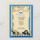 Pirate Party nodigt uit Kaart (Voorkant / Achterkant)