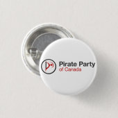 Pirate Party of Canada Ronde Button 3,2 Cm (Voorkant /achterkant)