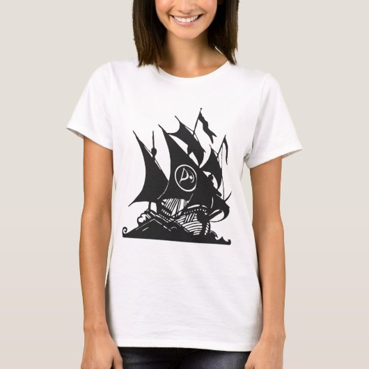 Pirate Party of Canada Ship T-shirt (Voorkant)
