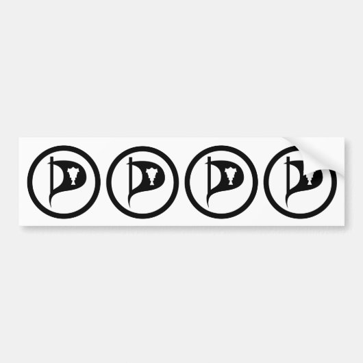 Pirate Party of IJsland Bumpersticker (Voorkant)