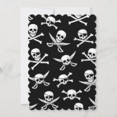 Pirate Party Papegaai Verjaardag Uitnodiging (Achterkant)