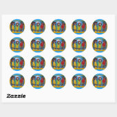 Pirate Party Parrots Ronde Sticker (Vel)