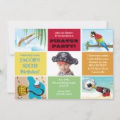 Pirate Party Photo Birthday Invitation Kaart (Voorkant)